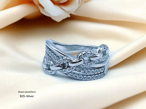 Avani Jewellers Silver Ladies Fancy Ring - 3.93, 10