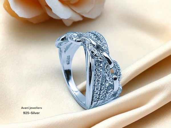 Avani Jewellers Silver Ladies Fancy Ring - 3.93, 10