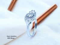 Avani Jewellers Silver Ladies Fancy Ring - 2.99, 14