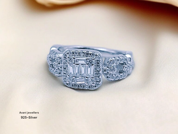 Avani Jewellers Silver Ladies Fancy Ring - 3.06, 10