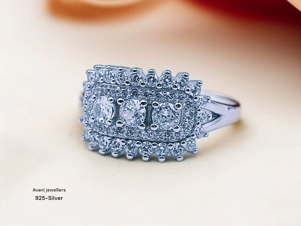 Avani Jewellers Silver Ladies Fancy Ring - 3.7, 12