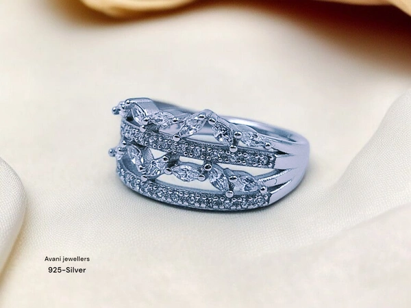 Avani Jewellers Silver Ladies Fancy Ring - 3.12, 11