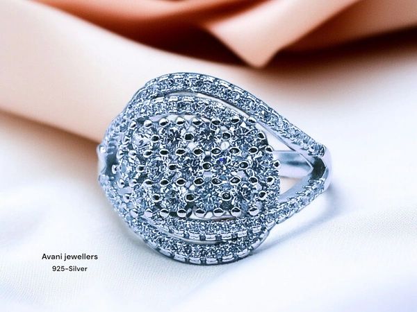 Avani Jewellers Silver Ladies Fancy Ring - 5.22, 15