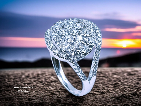 Avani Jewellers Silver Ladies Fancy Ring - 5.22, 15