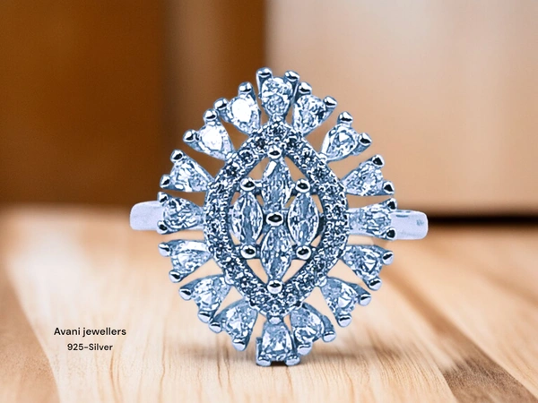 Avani Jewellers Silver Ladies Fancy Ring - 3.92, 15