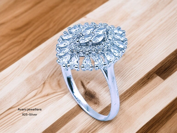 Avani Jewellers Silver Ladies Fancy Ring - 3.95, 18
