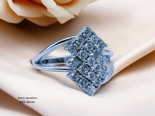 Avani Jewellers Silver Ladies Fancy Ring - 3.24, 10