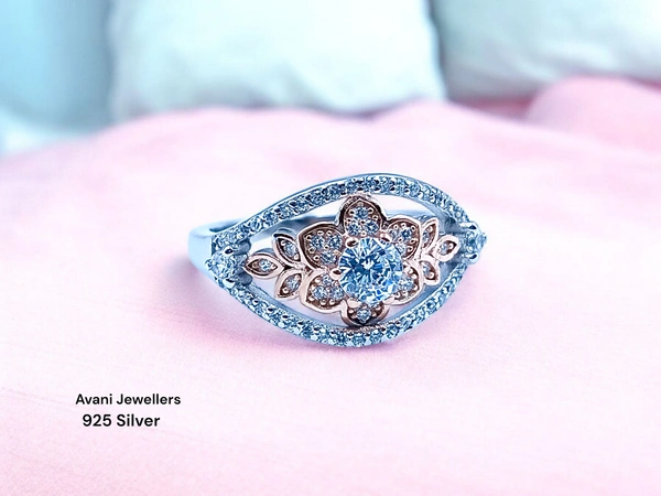 Avani Jewellers Silver Ladies Fancy Ring - 2.64, 12