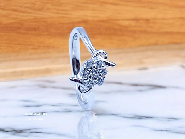Avani Jewellers Silver Ladies Fancy Ring - 1.95, 11