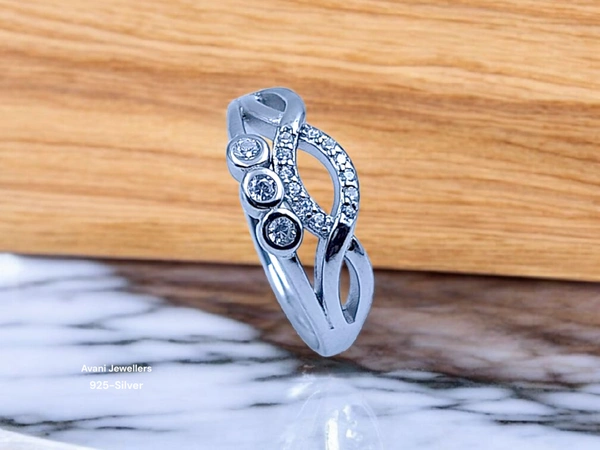 Avani Jewellers Silver Ladies Fancy Ring - 2.6, 12