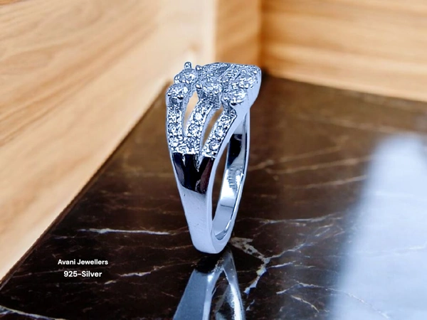 Avani Jewellers Silver Ladies Fancy Ring - 2.75, 12