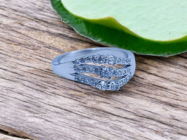 Avani Jewellers Silver Ladies Fancy Ring - 2.75, 12