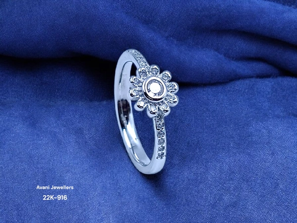Avani Jewellers Silver Ladies Fancy Ring - 2.65, 15