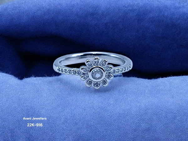 Avani Jewellers Silver Ladies Fancy Ring - 2.65, 15