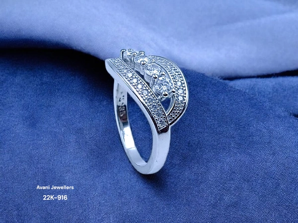 Avani Jewellers Silver Ladies Fancy Ring - 3.59, 14