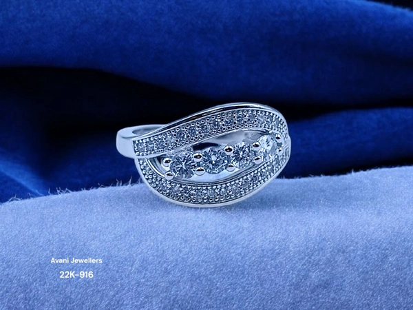 Avani Jewellers Silver Ladies Fancy Ring - 3.59, 14