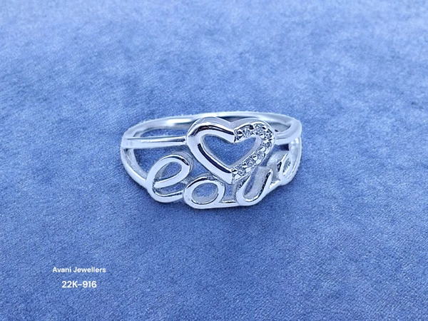 Avani Jewellers Silver Ladies Fancy Ring - 2.01, 9
