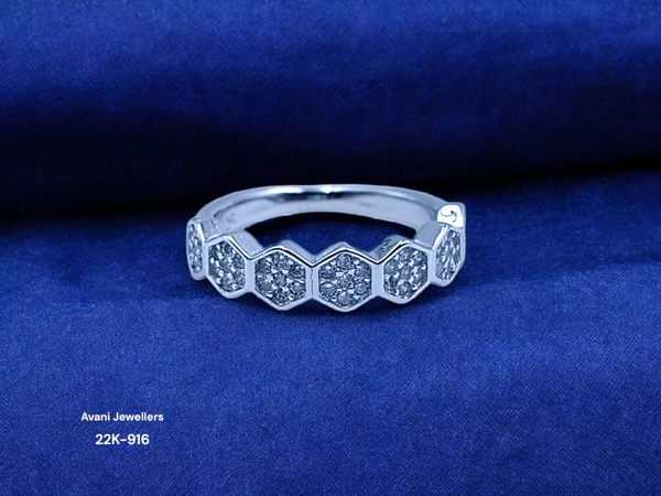Avani Jewellers Silver Ladies Fancy Ring - 2.45, 9
