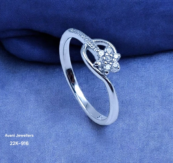 Avani Jewellers Silver Ladies Fancy Ring - 1.5, 14