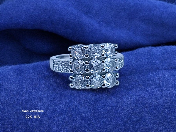 Avani Jewellers Silver Ladies Fancy Ring - 3.65, 9