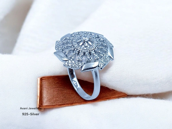 Avani Jewellers Silver Ladies Fancy Ring - 4.17, 12