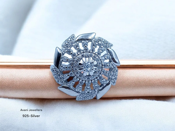 Avani Jewellers Silver Ladies Fancy Ring - 4.17, 12