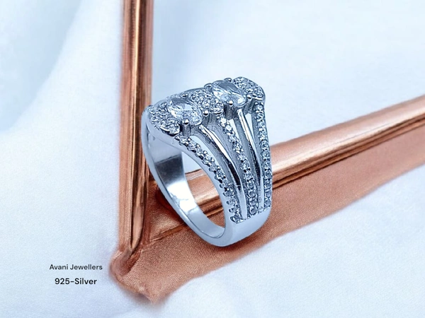 Avani Jewellers Silver Ladies Fancy Ring - 4.48, 9