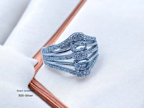 Avani Jewellers Silver Ladies Fancy Ring - 4.48, 9