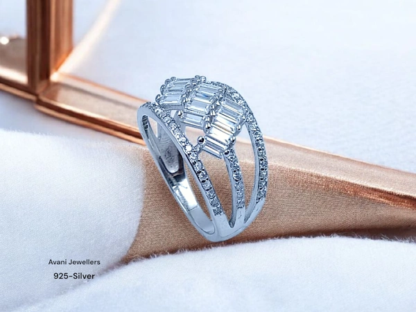 Avani Jewellers Silver Ladies Fancy Ring - 2.98, 14