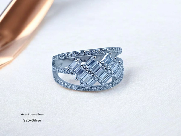 Avani Jewellers Silver Ladies Fancy Ring - 2.98, 14