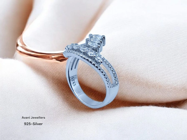Avani Jewellers Silver Ladies Fancy Ring - 4.21, 14