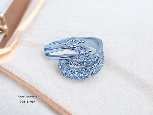 Avani Jewellers Silver Ladies Fancy Ring - 4.06, 12