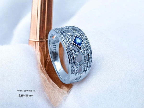 Avani Jewellers Silver Ladies Fancy Ring - 4.45, 14