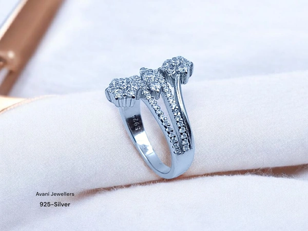 Avani Jewellers Silver Ladies Fancy Ring - 4.12, 12