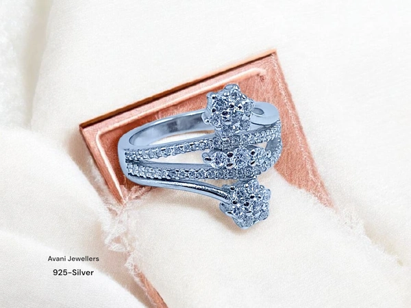 Avani Jewellers Silver Ladies Fancy Ring - 4.12, 12