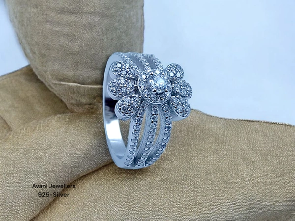 Avani Jewellers Silver Ladies Fancy Ring - 4.24, 9