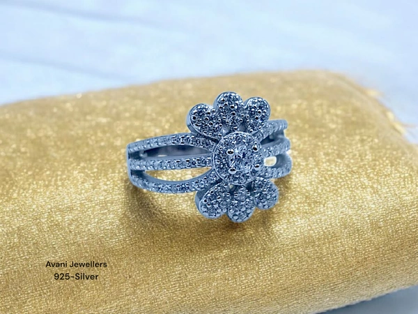 Avani Jewellers Silver Ladies Fancy Ring - 4.24, 9