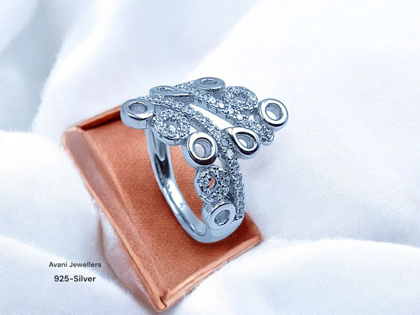 Avani Jewellers Silver Ladies Fancy Ring - 3.55, 12