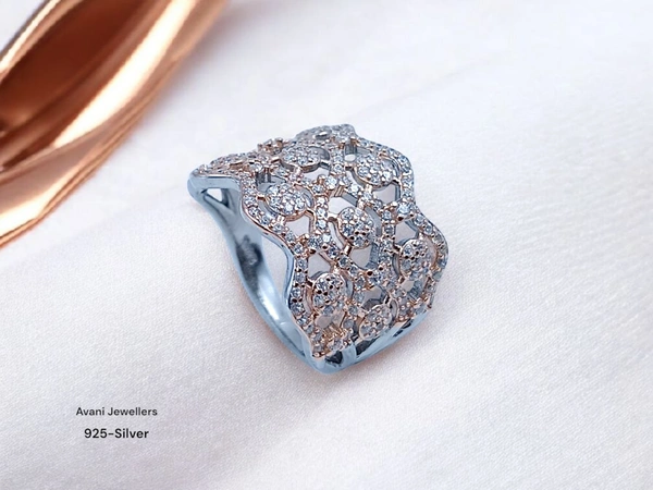 Avani Jewellers Silver Ladies Fancy Ring - 4.57, 12