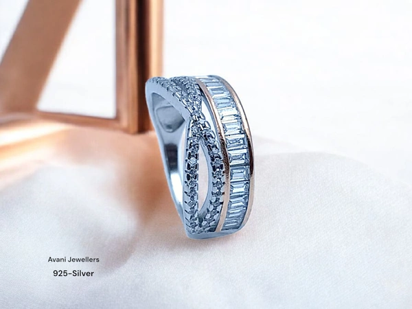 Avani Jewellers Silver Ladies Fancy Ring - 3.2, 10