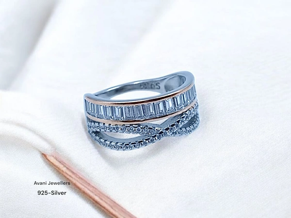 Avani Jewellers Silver Ladies Fancy Ring - 3.2, 10