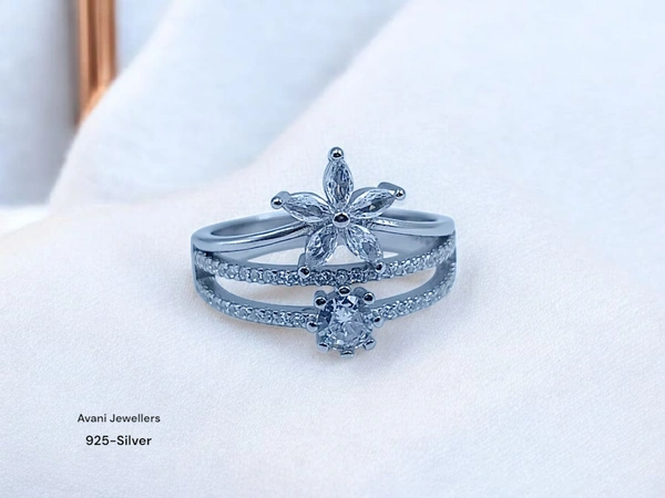 Avani Jewellers Silver Ladies Fancy Ring - 4.39, 17