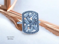 Avani Jewellers Silver Ladies Fancy Ring - 3.92, 10