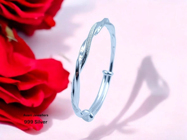 Avani Jewellers Silver Ladies Plain Kade - 20.41, Adjustable