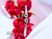 Avani Jewellers Silver Ladies Plain Kade - 15.06, Free Size