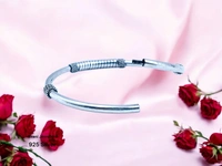 Avani Jewellers Silver Ladies Plain Kade - 14.37, Free Size