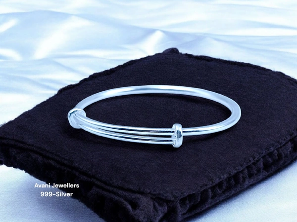 Avani Jewellers Silver Ladies Plain Kade - 15.67, Adjustable