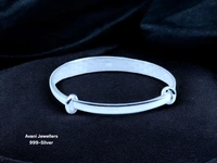 Avani Jewellers Silver Ladies Plain Kade - 21.44, Adjustable