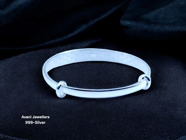 Avani Jewellers Silver Ladies Plain Kade - 21.44, Adjustable