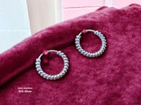 Avani Jewellers Silver Antique Plain Earrings - 1.33